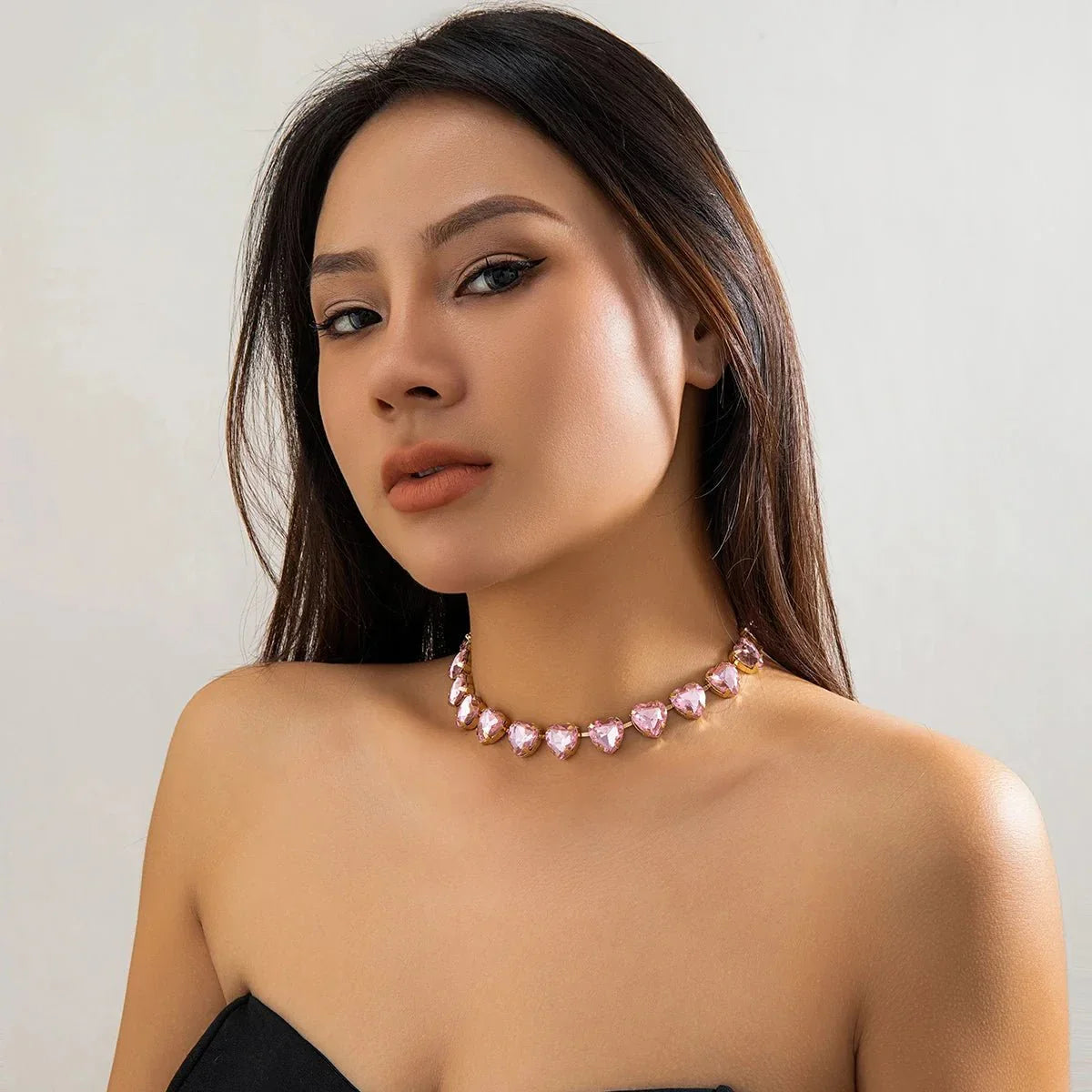 BowLift | Crystal Heart Choker Necklace