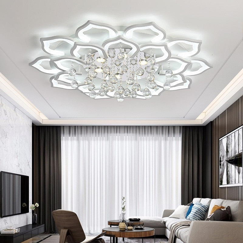 Brehn | Crystal Lotus Ceiling Lamp - LumiLotus