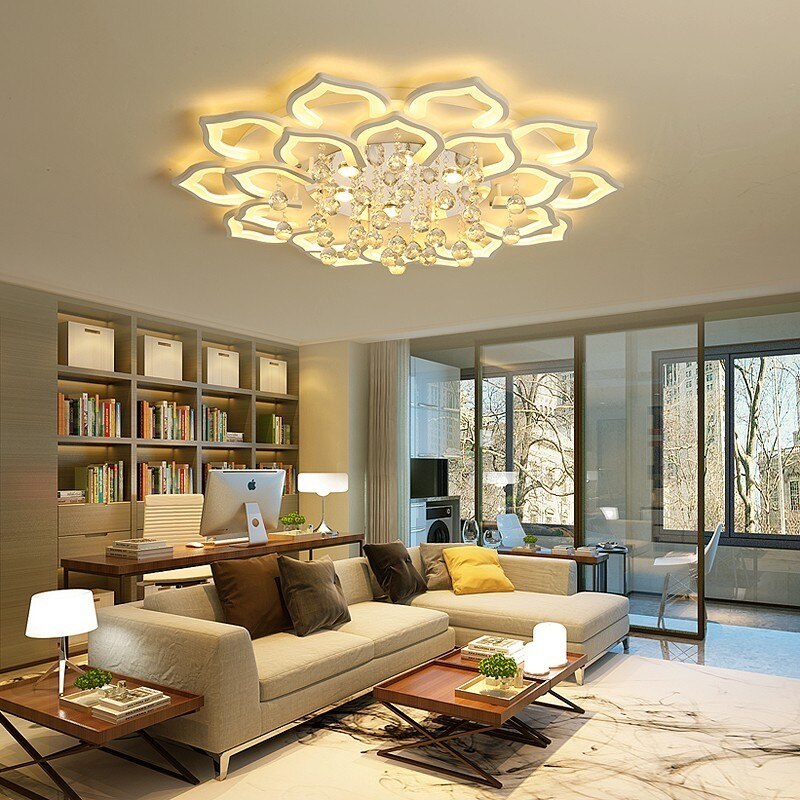 Brehn | Crystal Lotus Ceiling Lamp - LumiLotus
