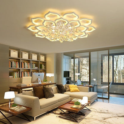 Brehn | Crystal Lotus Ceiling Lamp - LumiLotus