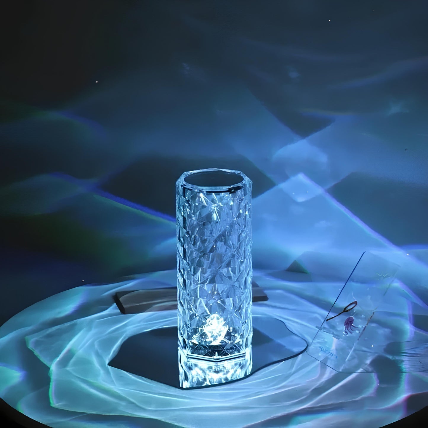 BowLift | Crystal Table Lamp with Touch Control - Aurora