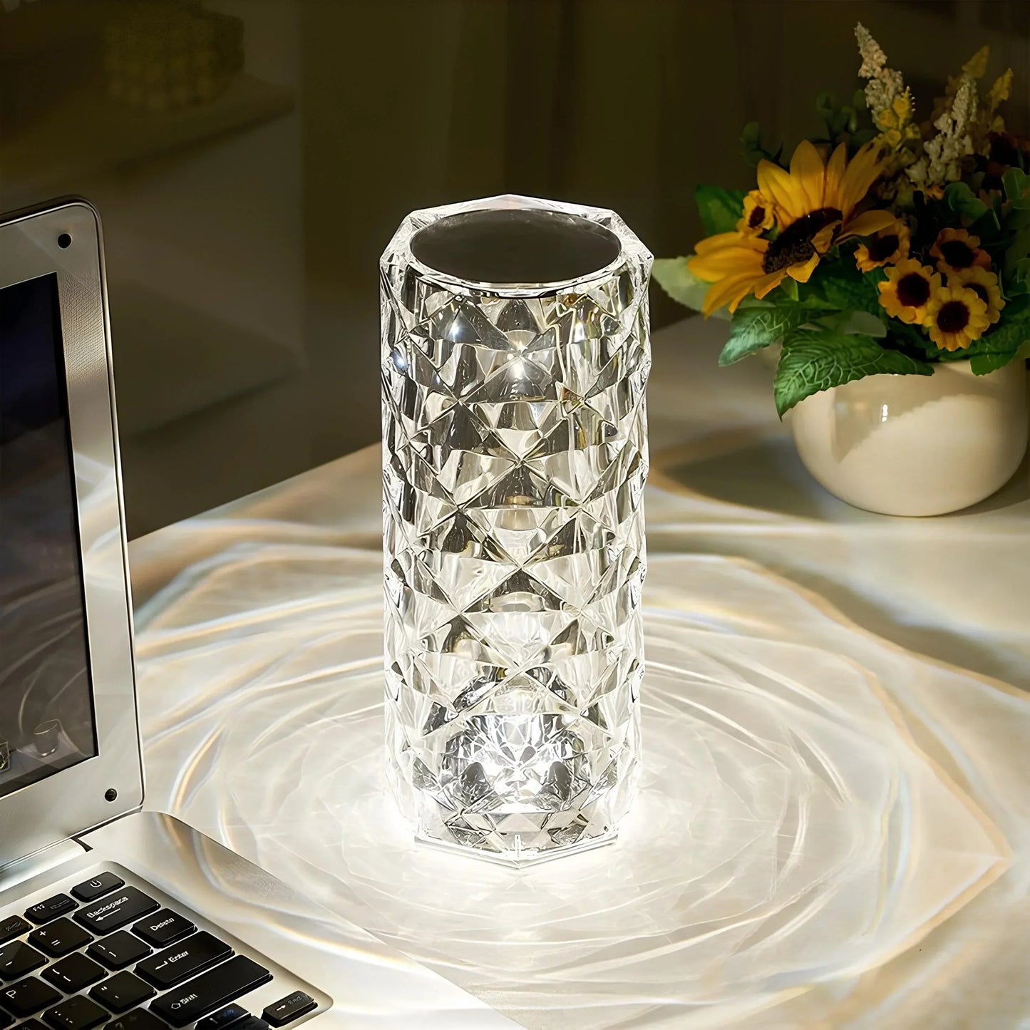 BowLift | Crystal Table Lamp with Touch Control - Aurora