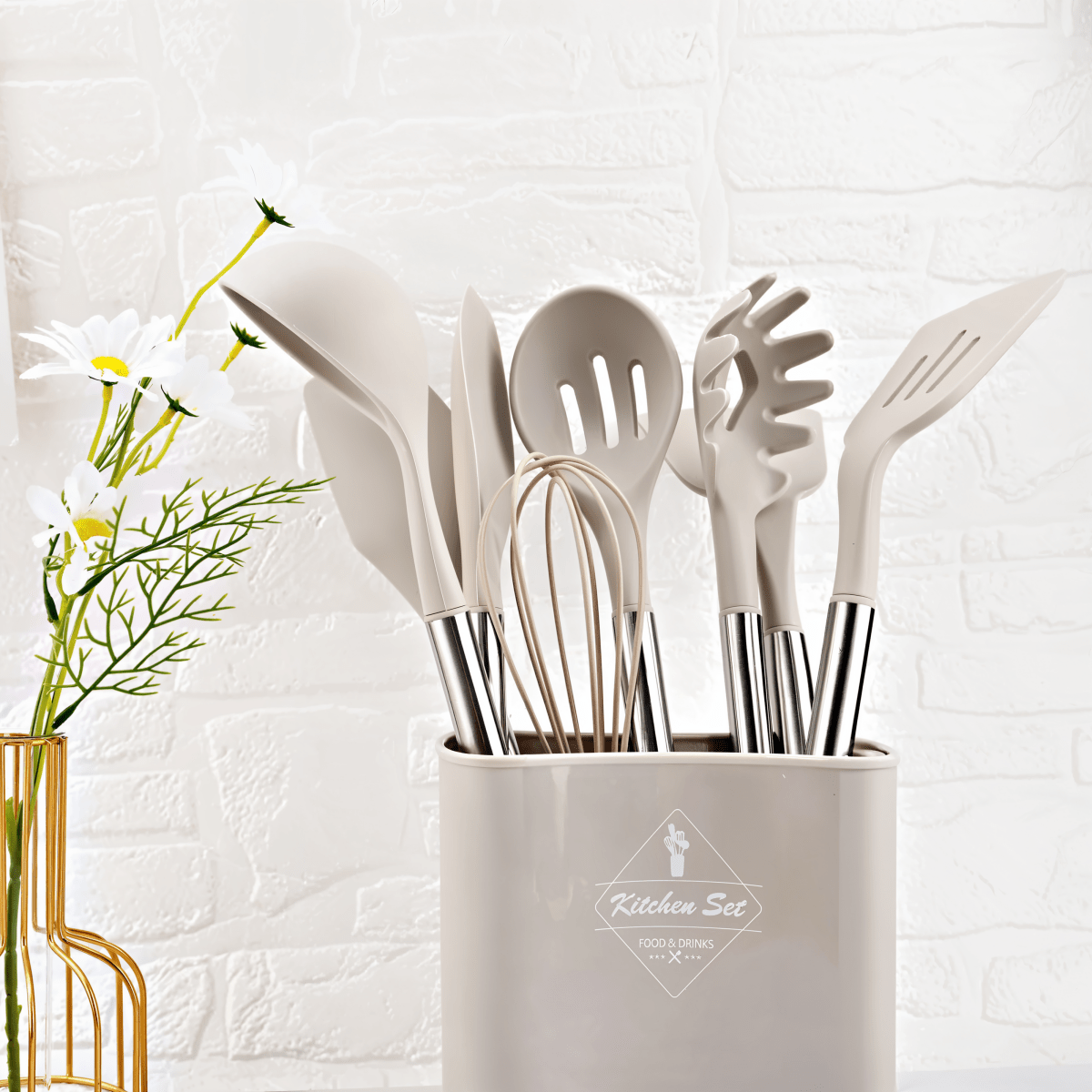 Skanto | MEALMAKER SET – 12-Piece Silicone Kitchen Utensil Collection for Non-Stick Cooking