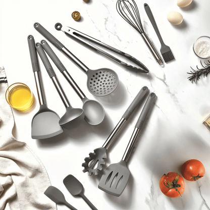 Skanto | MEALMAKER SET – 12-Piece Silicone Kitchen Utensil Collection for Non-Stick Cooking