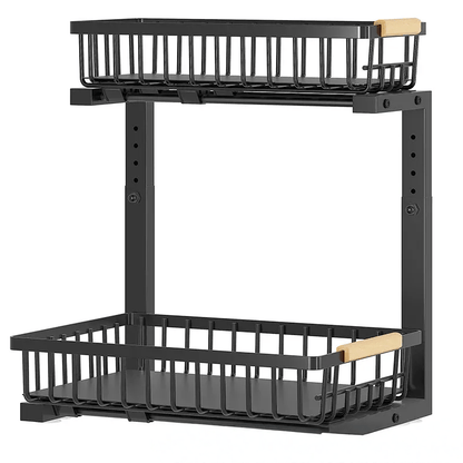 Skanto | Curcura – Heavy-Duty Adjustable Steel Cart for Under the Sink for Kitchen and Bathroom