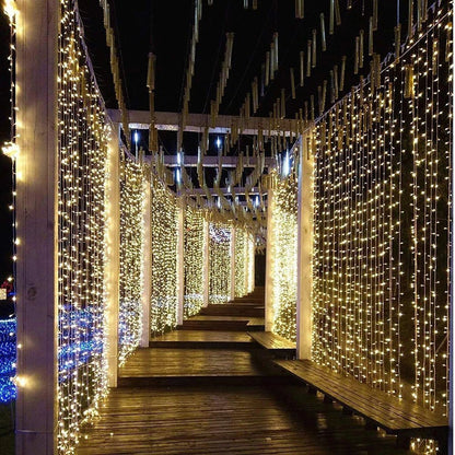 Skanto | Curtain Christmas Lights 8 Modes Control - Remote Control Decorative Hanging Lights