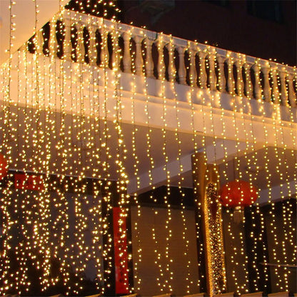 Skanto | Curtain Christmas Lights 8 Modes Control - Remote Control Decorative Hanging Lights