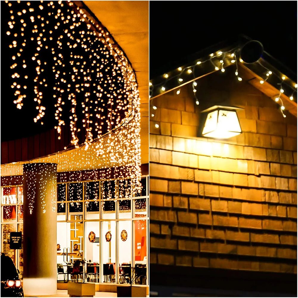 Skanto | Curtain Christmas Lights 8 Modes Control - Remote Control Decorative Hanging Lights