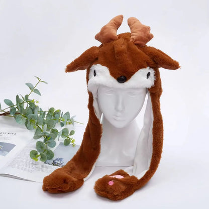 Skanto | BunnyBounce Plush Hat with Moving Ears for Kids and Adults