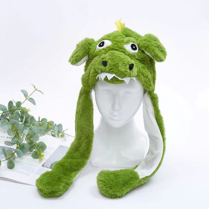 Skanto | BunnyBounce Plush Hat with Moving Ears for Kids and Adults