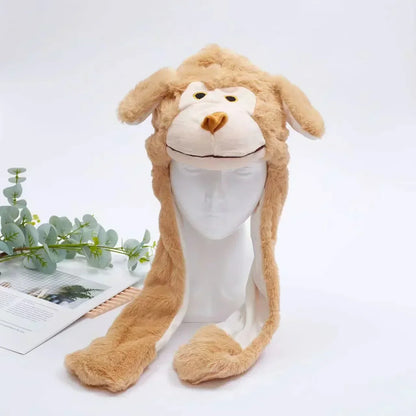 Skanto | BunnyBounce Plush Hat with Moving Ears for Kids and Adults