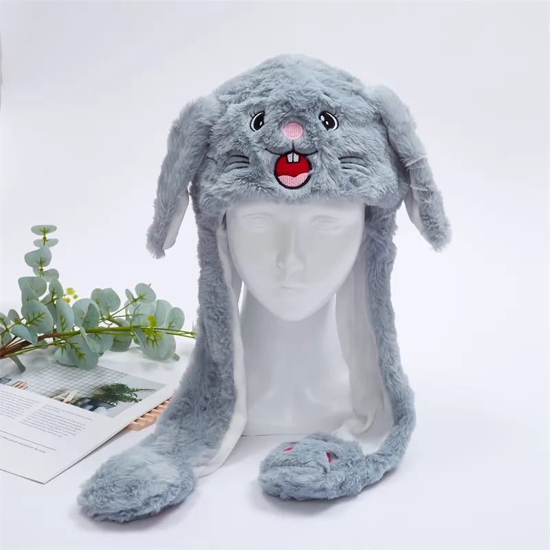 Skanto | BunnyBounce Plush Hat with Moving Ears for Kids and Adults