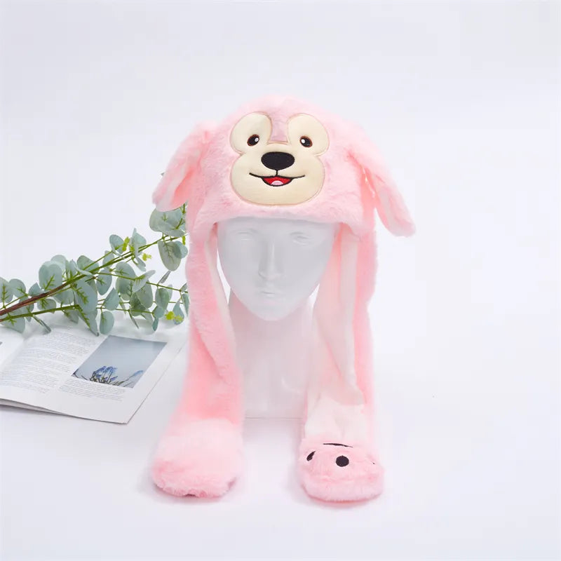 Skanto | BunnyBounce Plush Hat with Moving Ears for Kids and Adults