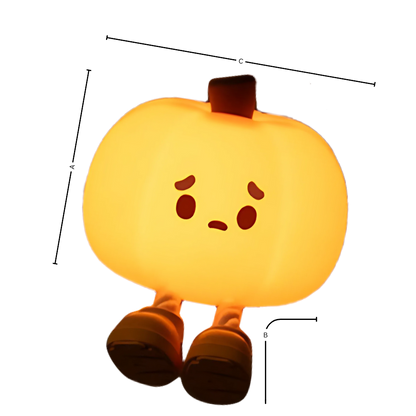 Cute, Sad Pumpkin Night Light