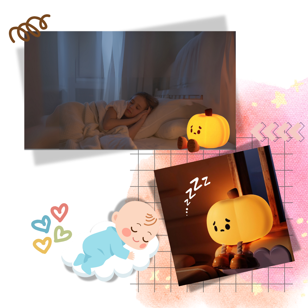 Cute, Sad Pumpkin Night Light