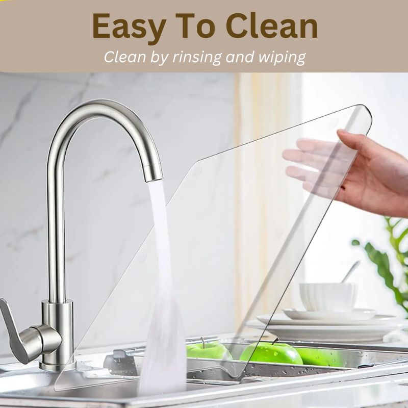 Skanto | Clear Cutting Board with Edge | Transparent Acrylic Kitchen Countertop Protector