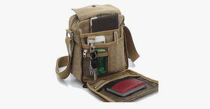 Stylish men's canvas shoulder bag