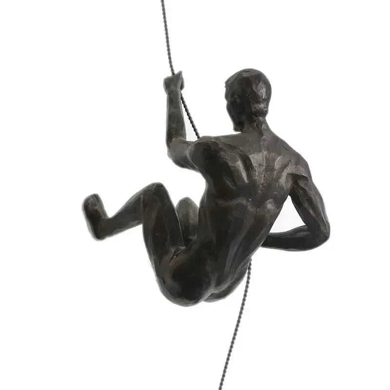 Skanto | Climbing Man Wall Sculpture Set – Modern Resin Art