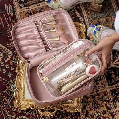 Skanto | Large Capacity Velvet Cosmetic Bag + Wash Bag