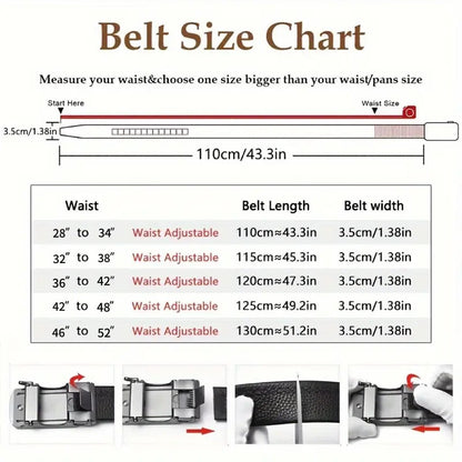 BowLift | Eptchn Leather Ratchet Belt With Adjustable Buckle CrackSlick