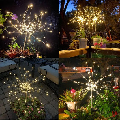 4-pack Solar Fireworks Garden Lights - Weatherproof LED Decorative Lighting, Solar Energy for Garden and Patio | Karnz