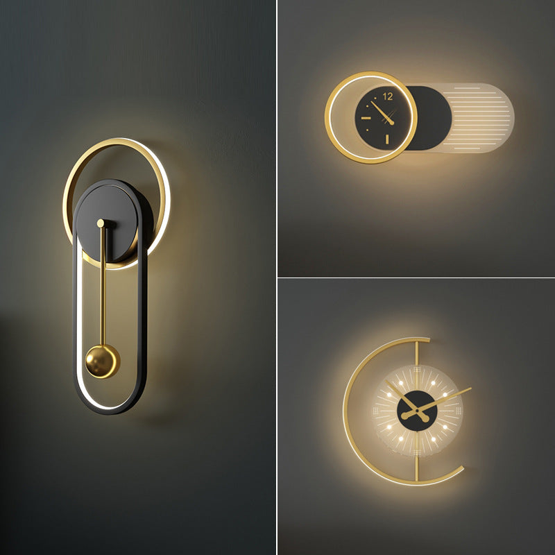 Skanto | Nordic Minimalist Silent Clock Wall Lamp