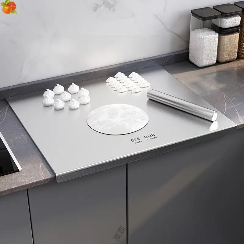 Double-sided stainless steel cutting board – Non-slip & hygienic | Perfect for the kitchen | Karnz