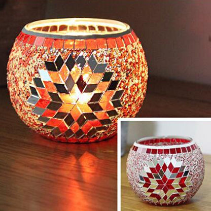 Brehn | European Retro Glass Mosaic Tealight Holder