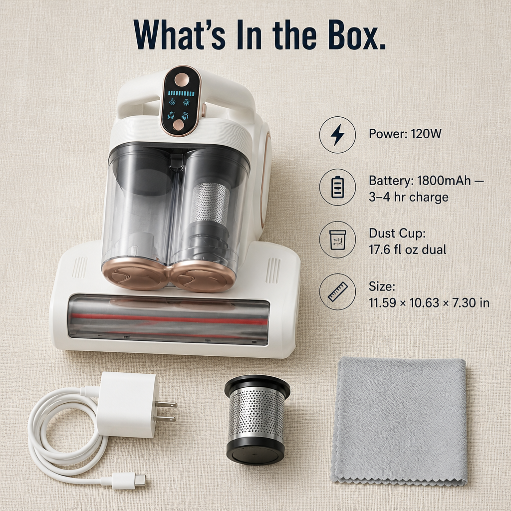 Cordless mattress cleaner with UV-C | Karnz