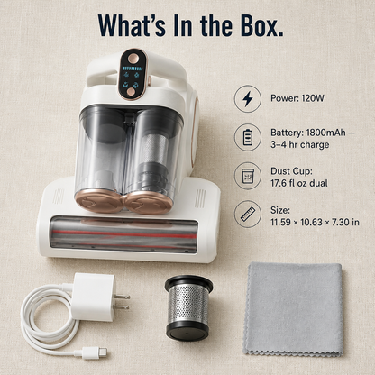 Cordless mattress cleaner with UV-C | Karnz