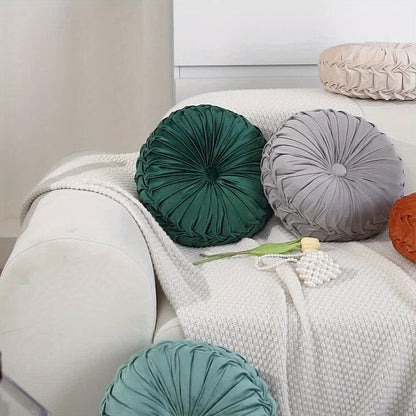 Round Velvet Cushion – Soft Decorative Cushion for Living Room, Bedroom and Office, Perfect as a Floor Cushion or Sofa Decoration | Brehn