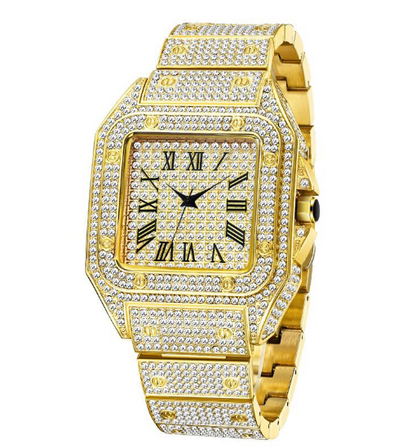 BowLift | MISSFOX Ice Out Square Watch for Men