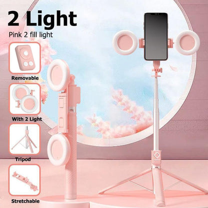 BowLift | New 6 in 1 Selfie Stick With Fill Light