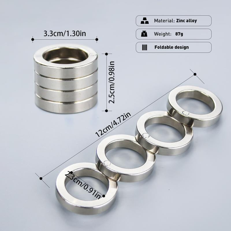 Brehn | Foldable Four-Ring Stainless Fidget Toy