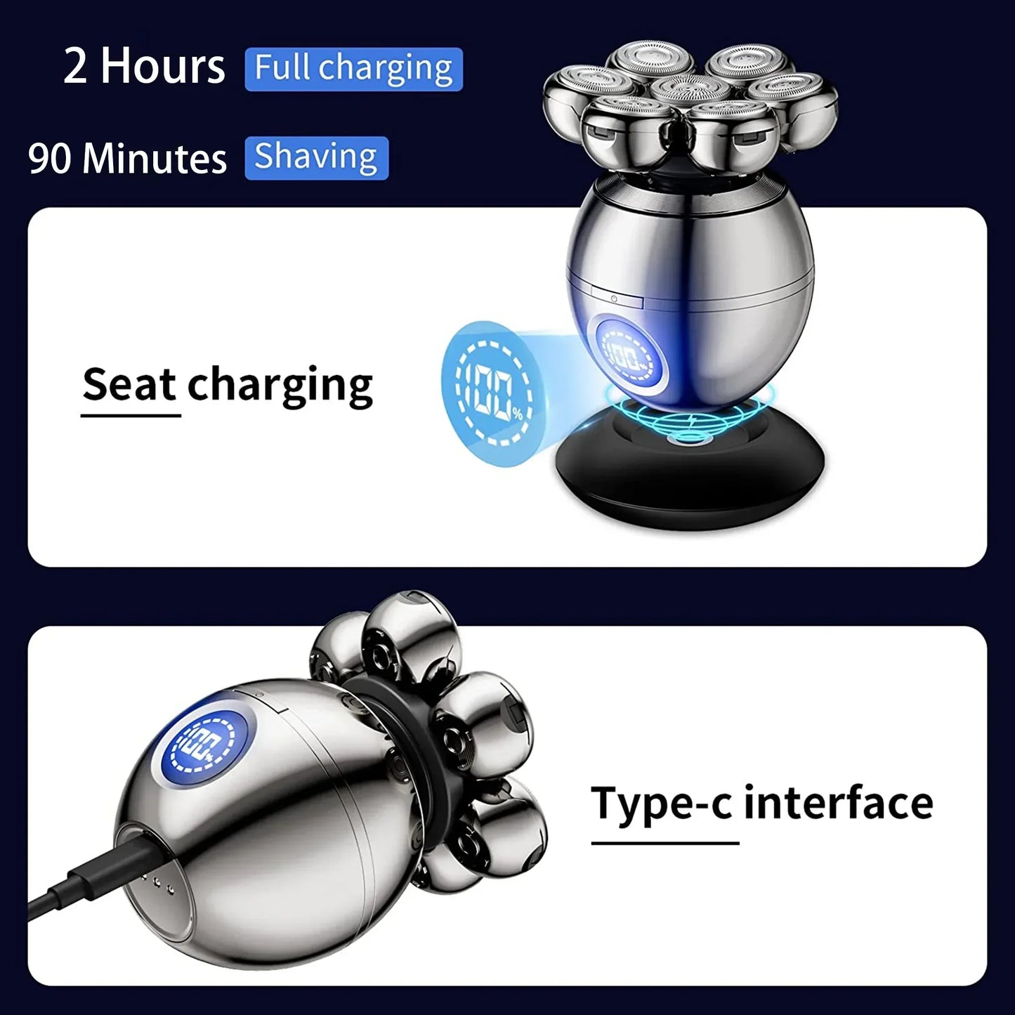 Skanto | FlexiShave Pro – 7D Electric Shaver for a Smooth & Irritation-Free Shave