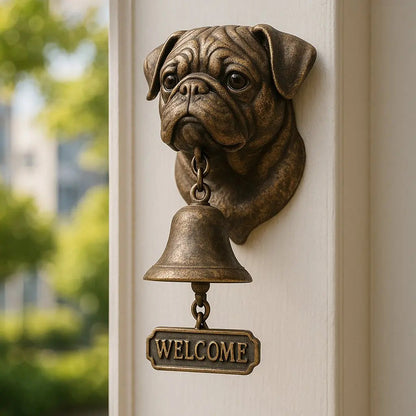 BowLift | Welcome Bell Shepherd Bronze – Elegant Wall Bell with German Shepherd Design