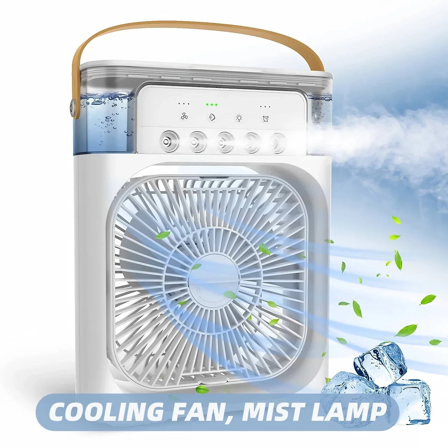 3-in-1 Portable Air Cooler with Humidifier and LED Night Lights | Bowlift