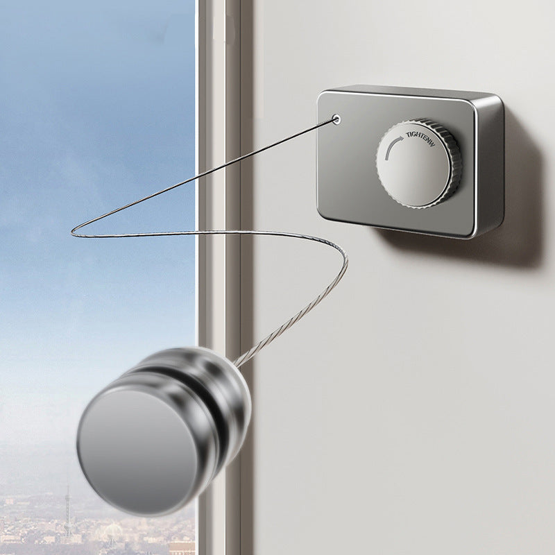 Telescopic Wall-Mounted Clothesline in Stainless Steel | Skanto