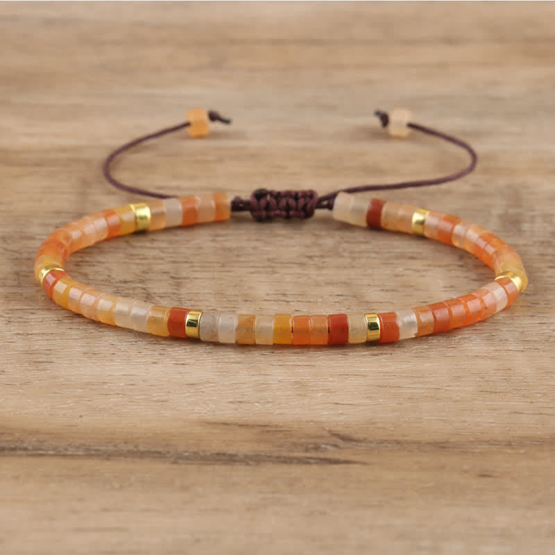 Skanto | Braided bracelet with 2,4 mm natural stone beads – Seraphina