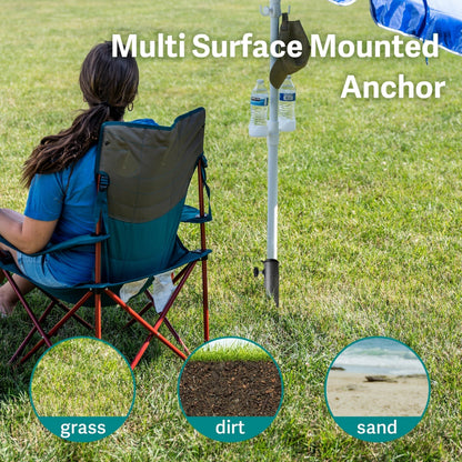 BowLift | Adjustable Umbrella Stand Stabello | For Ø 2.8–3.2 cm Umbrella Poles | Anti-Slip & Portable | Sturdy Steel Construction