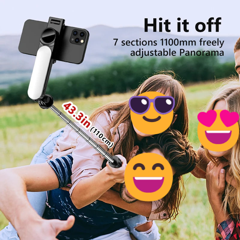 VIvolux | Ultra foldable integrated lighting Selfie Stick Tripod
