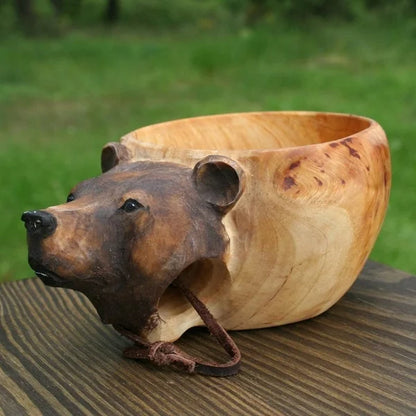 BowLift | Wooden Cup - WildSip - Handmade Animal Design - Adventurous Hydration