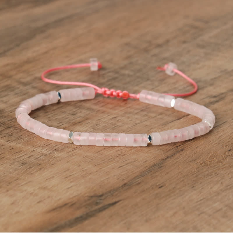 Skanto | Braided bracelet with 2,4 mm natural stone beads – Seraphina