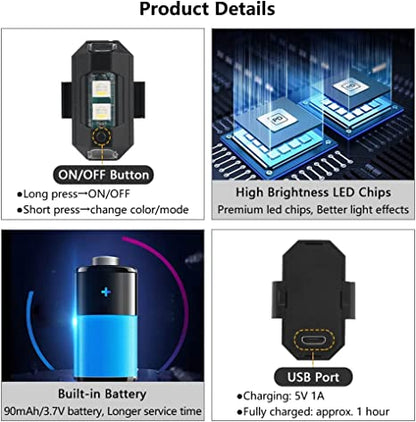 Skanto | 7 Color LED Strobe Light & USB Charging