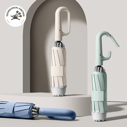 Skanto | Ring Buckle Umbrella, Reflective Safety Stripe, Solid Windproof, Travel Portable
