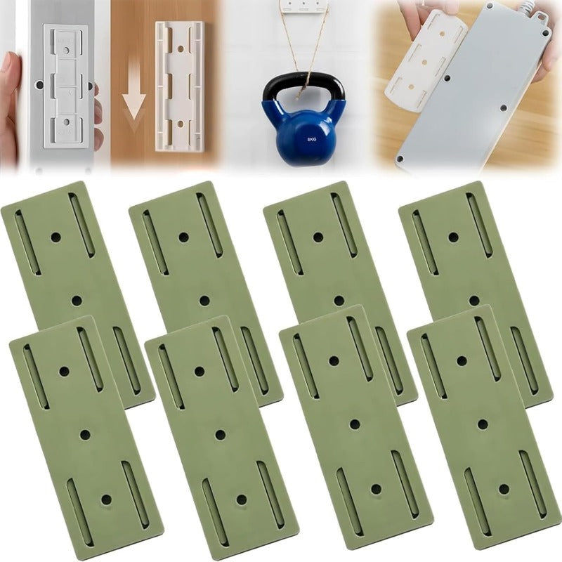 BowLift | Adhesive Power Strip Mounts | No-Drill Wall & Desk Organizer with Slide Rail