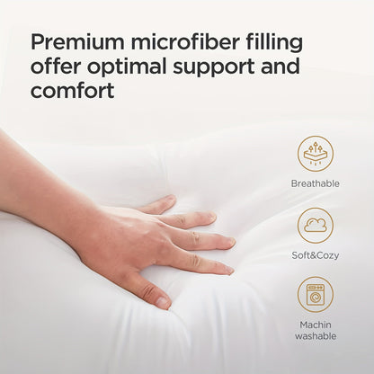 Skanto Skanto | Cooling Sleep Pillows - Luxury Hotel Quality with 3D Microfiber Fill and Breathable Cover - Ideal for Side, Back, and Stomach Sleepers, King Size