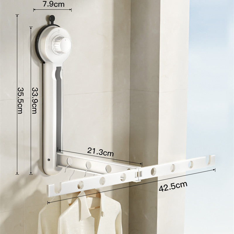 Skanto | Foldable Suction Cup Clothes Drying Rack for Windows