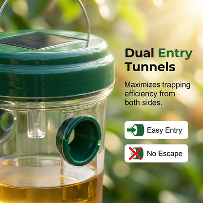 Solar-powered wasp trap with LED attraction | Karnz
