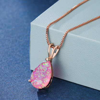 Skanto | Minimalist Drop Opal Pendant Necklace - Selina